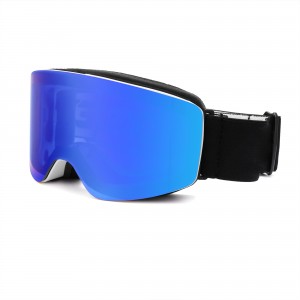 UF069 Maschera da sci snowboard per ragazzi con lente magnetica oversize antiappannamento personalizzata