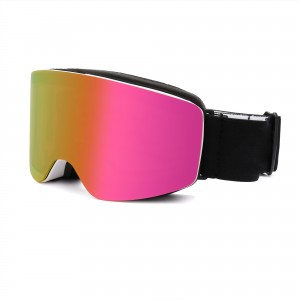 UF069 Maschera da sci snowboard per ragazzi con lente magnetica oversize antiappannamento personalizzata