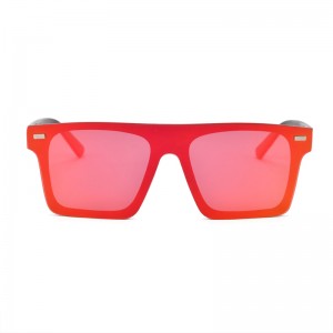 US035 occhiali da sole personalizzati firmati con tonalità quadrate rosse all'ingrosso all'ingrosso