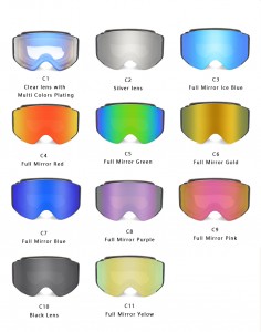 UF067 migliori fornitori di occhiali da sci con lenti magnetiche intercambiabili