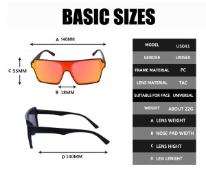 US041 Vendita all'ingrosso di occhiali da sole quadrati oversize retrò di fabbrica unica