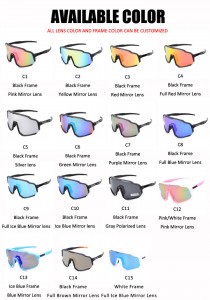 UY075 Occhiali da sole da sole sportivi da ciclismo polarizzati OEM UV400 all'ingrosso TR90