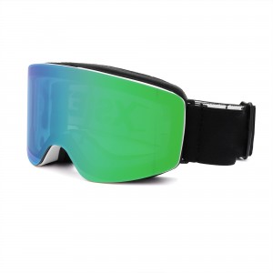 UF069 Maschera da sci snowboard per ragazzi con lente magnetica oversize antiappannamento personalizzata
