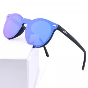 US036 Occhiali con montatura senza montatura Logo personalizzato quadrato Occhiali da sole alla moda di marca da uomo